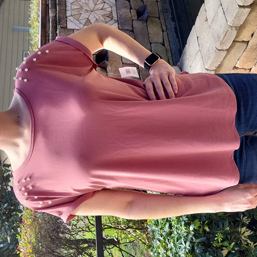 89th & MADISON  Pearl Embellished Top